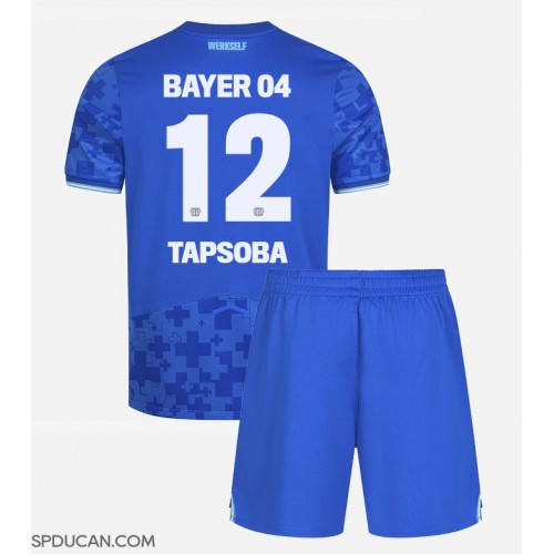 Dječji Nogometni Dres Bayer Leverkusen Edmond Tapsoba #12 Rezervni 2025-26 Kratak Rukav (+ Kratke hlače)